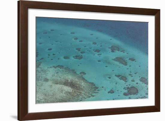 Aerial Photography of Coral Reef Formations of the Great Barrier Reef-Louise Murray-Framed Photographic Print