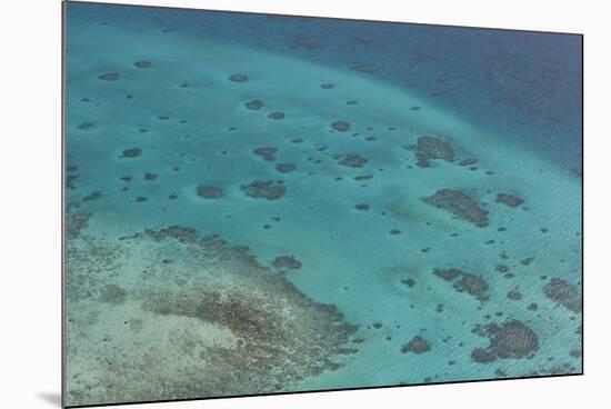 Aerial Photography of Coral Reef Formations of the Great Barrier Reef-Louise Murray-Mounted Photographic Print