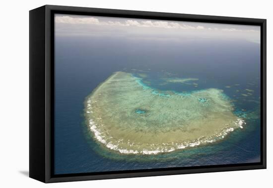 Aerial Photography of Coral Reef Formations of the Great Barrier Reef-Louise Murray-Framed Stretched Canvas