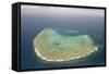 Aerial Photography of Coral Reef Formations of the Great Barrier Reef-Louise Murray-Framed Stretched Canvas