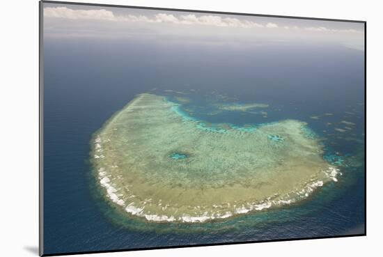 Aerial Photography of Coral Reef Formations of the Great Barrier Reef-Louise Murray-Mounted Photographic Print