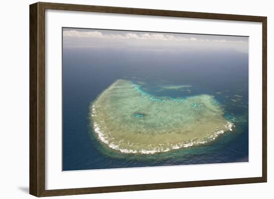 Aerial Photography of Coral Reef Formations of the Great Barrier Reef-Louise Murray-Framed Photographic Print