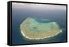 Aerial Photography of Coral Reef Formations of the Great Barrier Reef-Louise Murray-Framed Stretched Canvas