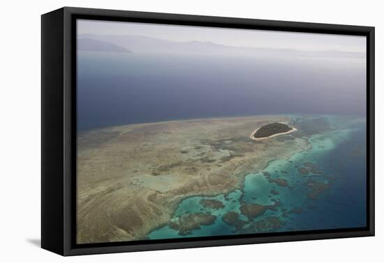 Aerial Photography of Coral Reef Formations of the Great Barrier Reef-Louise Murray-Framed Stretched Canvas