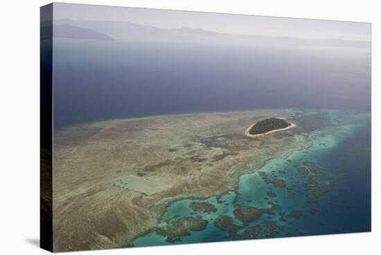 Aerial Photography of Coral Reef Formations of the Great Barrier Reef-Louise Murray-Stretched Canvas