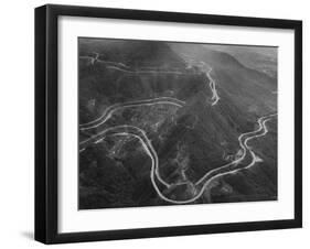 Aerial Picture of the Sao Paulo-Santos Road, also Called the Anchieta-Dmitri Kessel-Framed Premium Photographic Print