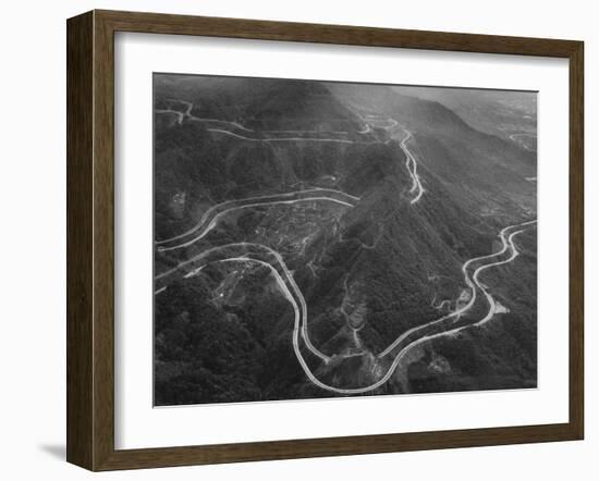 Aerial Picture of the Sao Paulo-Santos Road, also Called the Anchieta-Dmitri Kessel-Framed Photographic Print