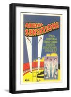 Aerial Sensations, Circus Advertisement-null-Framed Art Print