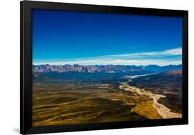 Aerial shot of Alaskan Mountain Range, Alaska, United States of America, North America-Laura Grier-Framed Photographic Print