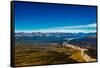 Aerial shot of Alaskan Mountain Range, Alaska, United States of America, North America-Laura Grier-Framed Stretched Canvas