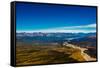 Aerial shot of Alaskan Mountain Range, Alaska, United States of America, North America-Laura Grier-Framed Stretched Canvas