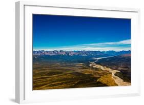 Aerial shot of Alaskan Mountain Range, Alaska, United States of America, North America-Laura Grier-Framed Photographic Print