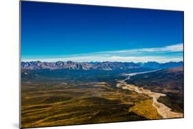 Aerial shot of Alaskan Mountain Range, Alaska, United States of America, North America-Laura Grier-Mounted Photographic Print