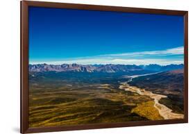 Aerial shot of Alaskan Mountain Range, Alaska, United States of America, North America-Laura Grier-Framed Photographic Print