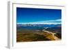 Aerial shot of Alaskan Mountain Range, Alaska, United States of America, North America-Laura Grier-Framed Photographic Print