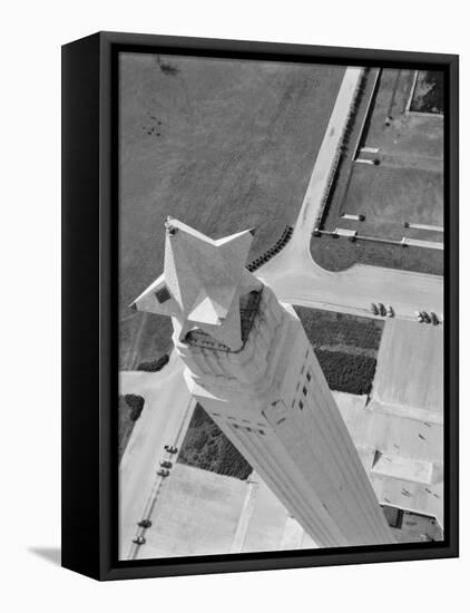 Aerial Shot of San Jacinto Monument. 1952 Houston, Texas-Margaret Bourke-White-Framed Stretched Canvas