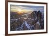 Aerial Shot of Sassolungo at Sunset-Roberto Moiola-Framed Photographic Print