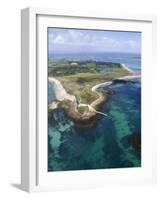 Aerial Shot of Tresco, Isles of Scilly, Cornwall, United Kingdom, Europe-Robert Harding-Framed Photographic Print