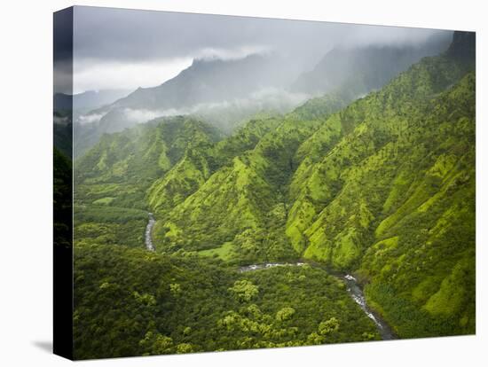 Aerial Shots of the Kauai Island in Hawaii-Sergio Ballivian-Stretched Canvas