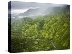 Aerial Shots of the Kauai Island in Hawaii-Sergio Ballivian-Stretched Canvas