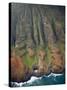 Aerial Shots of the Kauai Island in Hawaii-Sergio Ballivian-Stretched Canvas