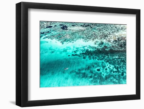 Aerial Summer - Aqua Coral Reef-Philippe HUGONNARD-Framed Photographic Print