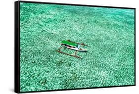 Aerial Summer - Aquamarine Jukung-Philippe HUGONNARD-Framed Stretched Canvas