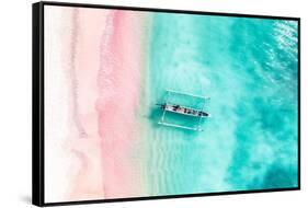 Aerial Summer - Pink Beach-Philippe HUGONNARD-Framed Stretched Canvas