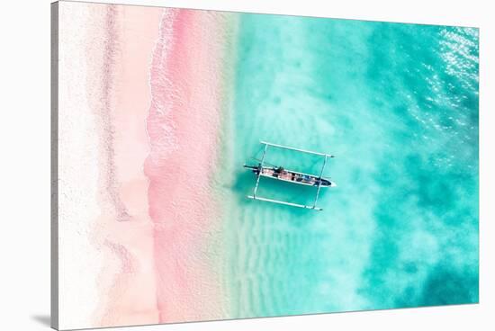 Aerial Summer - Pink Beach-Philippe HUGONNARD-Stretched Canvas