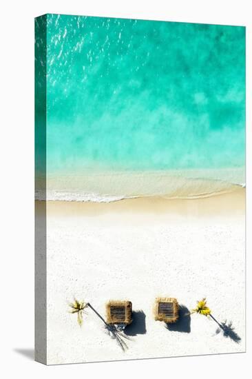 Aerial Summer - Quiet Beach-Philippe HUGONNARD-Stretched Canvas