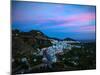 Aerial Sunset View of Frigiliana, Costa Del Sol, Malaga Province, Andalucoa, Spain-null-Mounted Photographic Print