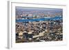 Aerial sunset views of Philiadelphia, Pennsylvania, the City of Brotherly Love-null-Framed Photographic Print