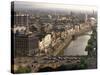 Aerial View Along the River Liffey, Dublin, Eire (Republic of Ireland)-Tim Hall-Stretched Canvas