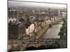 Aerial View Along the River Liffey, Dublin, Eire (Republic of Ireland)-Tim Hall-Mounted Photographic Print