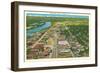 Aerial View, Augusta-null-Framed Art Print