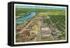 Aerial View, Augusta-null-Framed Stretched Canvas