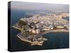 Aerial view, by drone, of Cadiz, Andalucia, Spain-Ben Pipe-Stretched Canvas