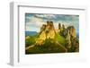 Aerial view by drone of Kaleto Rock Fortress rock formations, Belogradchik, Bulgaria-Christian Kober-Framed Photographic Print