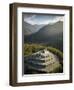 Aerial view by drone of St. Anthony's Sanctuary Caporetto Memorial, Kobarid, Goriska, Slovenia-Ben Pipe-Framed Photographic Print