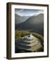 Aerial view by drone of St. Anthony's Sanctuary Caporetto Memorial, Kobarid, Goriska, Slovenia-Ben Pipe-Framed Photographic Print