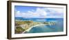 Aerial view by drone of St. James Bay, Antigua, Antigua and Barbuda, Leeward Islands-Roberto Moiola-Framed Photographic Print