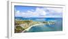 Aerial view by drone of St. James Bay, Antigua, Antigua and Barbuda, Leeward Islands-Roberto Moiola-Framed Photographic Print