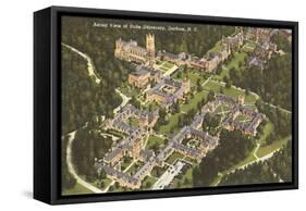 Aerial View, Duke University, Durham, North Carolina-null-Framed Stretched Canvas