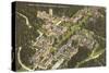 Aerial View, Duke University, Durham, North Carolina-null-Stretched Canvas
