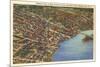 Aerial View, Elizabeth City, North Carolina-null-Mounted Premium Giclee Print