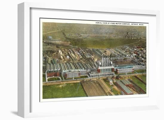 Aerial View, Ford Plant, Detroit, Michigan-null-Framed Art Print