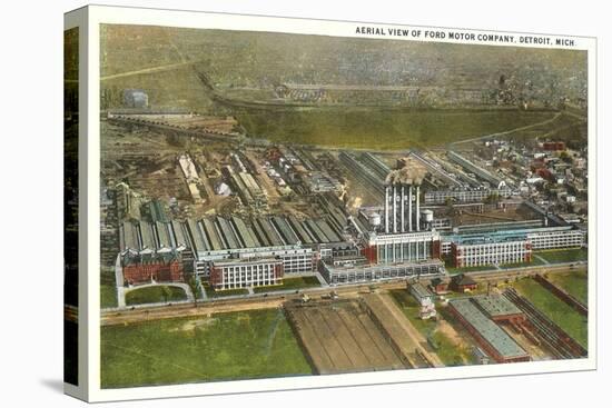 Aerial View, Ford Plant, Detroit, Michigan-null-Stretched Canvas