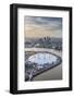 Aerial View from Helicopter, Canary Wharf and O2 Arena, London, England-Jon Arnold-Framed Photographic Print