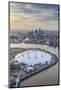 Aerial View from Helicopter, Canary Wharf and O2 Arena, London, England-Jon Arnold-Mounted Photographic Print