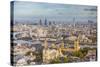 Aerial View from Helicopter, Houses of Parliament, River Thames, London, England-Jon Arnold-Stretched Canvas